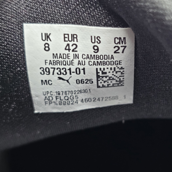 Puma Mostro Perforated Leather Pack Mens Size 9 Sneakers White Black 397331-01 - Picture 4 of 11